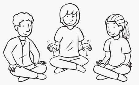 Three People Sitting In A Circle Tapping Their Hands - Sitting, HD Png Download, Transparent PNG