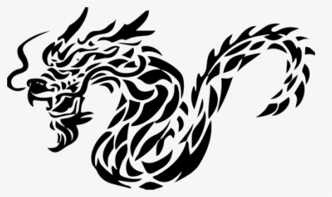 Tribal Beast Tattoo - Chinese Dragon Tribal Png, Transparent Png, Transparent PNG