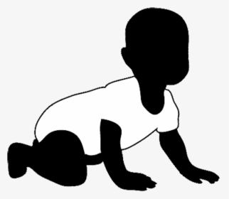 Baby Crawling - Baby Silhouette No Background, HD Png Download, Transparent PNG