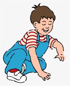 Boy Sit Play Shirt Striped Png Image - Boy With A Toy, Transparent Png, Transparent PNG