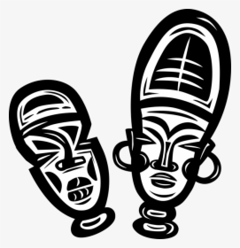Vector Illustration Of Traditional African Wooden Tribal - African Culture Clipart, HD Png Download, Transparent PNG