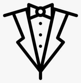 Suit And Bow Tie Comments - Suit And Tie Icon Png Black Free, Transparent Png, Transparent PNG