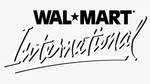 Wal Mart International Logo Black And White - Walmart International Logo, HD Png Download, Transparent PNG