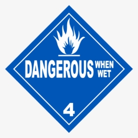 Transparent Wet Floor Sign Png - Dangerous When Wet Placard, Png Download, Transparent PNG
