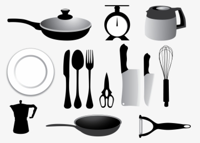 Transparent Kitchen Tools Png Utensils Black And White Kitchen Clipart Png Download Transparent Png Image Pngitem