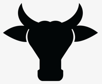 Cow Head Silhouette - Cow Head Silhouette Png, Transparent Png, Transparent PNG