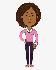 Minimalistic African American Girl Vector Character - Design, HD Png Download, Transparent PNG