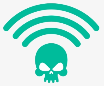 Safe Clipart Dangerous - Wifi Logo Skull, HD Png Download, Transparent PNG