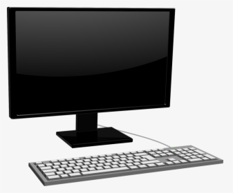Computer Monitor And Keyboard Clipart, HD Png Download, Transparent PNG