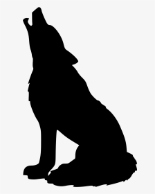 Gray Wolf Silhouette Drawing Clip Art - Howling Wolf Silhouette, HD Png Download, Transparent PNG