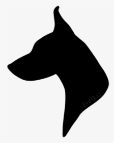 Dog Head Silhouette - Dog Head Silhouette Png, Transparent Png, Transparent PNG