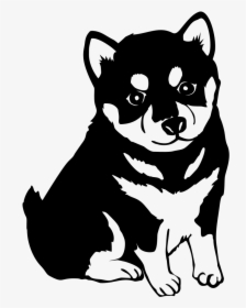 Shiba Inu Dog Silhouette - Shiba Inu Clipart Black, HD Png Download, Transparent PNG