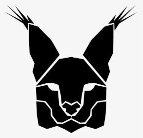 Caracal Wildcat Head Silhouette By Vetherie Clip Arts - Lynx Lynx Head Silhouette, HD Png Download, Transparent PNG