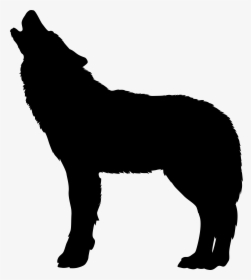 Howling Wolf Silhouette Png Transparent Clip Art Image, Png Download, Transparent PNG