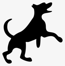 Happy Small Dog Pet Silhouette - Dog Walking, HD Png Download, Transparent PNG