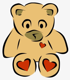 Teddy, Bear, Cuddle, Hearts, Toy, Stylized, Love, Child - Non Living Things Clipart, HD Png Download, Transparent PNG