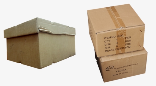 Box, Transparent, Container, Carton, Delivery, Package - Old Cardboard Box Png, Png Download, Transparent PNG