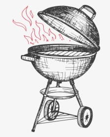 Charcoal Bbq Drawing, HD Png Download, Transparent PNG