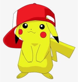 #pokemon #ashhat #pikachu #ash #hat #freetoedit - Pikachu With Red Hat, HD Png Download, Transparent PNG