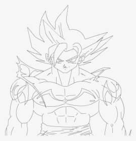 Goku Super Saiyan 2 Drawing At Getdrawings - Goku Ssj God 2 Drawing, HD Png Download, Transparent PNG