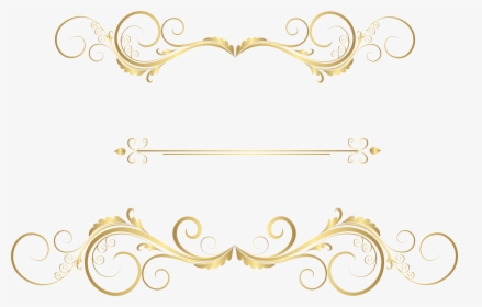 Decoration Clipart Gold Decoration - Gold Ornament Border Png, Transparent Png, Transparent PNG