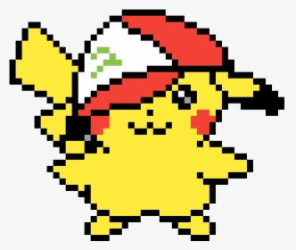 Pikachu With Hat Pixel Art, HD Png Download, Transparent PNG