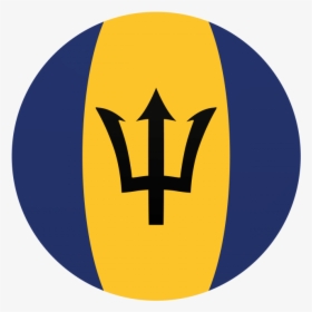Barbados Round Flag - Barbados Flag, HD Png Download, Transparent PNG