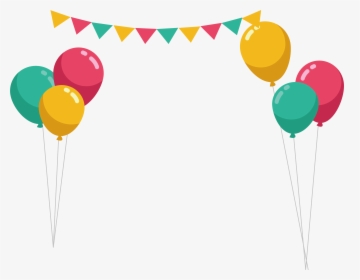 Transparent Birthday Balloons Border Png - Birthday Balloons Frame Png, Png Download, Transparent PNG