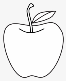 Apple Drawing Clip Art - Apple In Line Drawing, HD Png Download, Transparent PNG