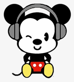 Fotos Para Tumblr De Mickey - Mickey Mouse With Headphones, HD Png Download, Transparent PNG