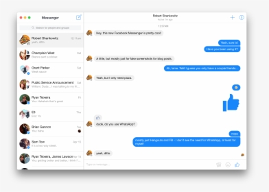 Facebook Messenger Desktop Settings , Png Download - Facebook Messaging On Computer, Transparent Png, Transparent PNG