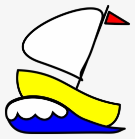 Sailboat, Sailing Boat, Ship, Waves, Ocean, Boat - Number 4 As A Sailboat, HD Png Download, Transparent PNG