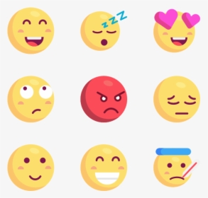 Clip Art Icon Packs Vector - Emoji Flat Icon Png, Transparent Png, Transparent PNG