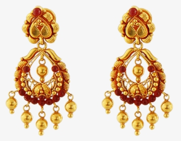 South Indian Gold Jewellery Designs With Price - South Indian Earrings Designs In Gold, HD Png Download, Transparent PNG