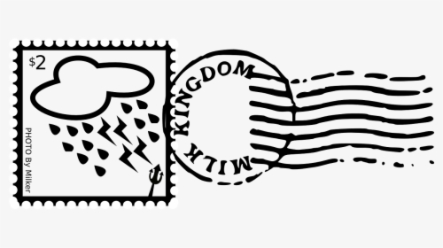 Stamp, Postage, Letter, Post, Card, Correspondence - Stamp Clipart Black And White Png, Transparent Png, Transparent PNG
