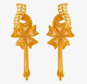 22kt Yellow Gold Jhumki Earrings For Women - Pc Chandra Gold Earring, HD Png Download, Transparent PNG