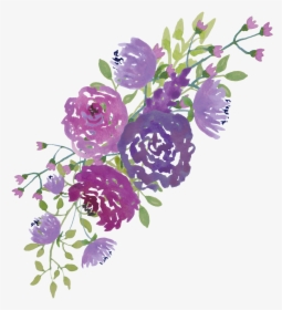 Watercolor Flowers Purple Png, Transparent Png, Transparent PNG