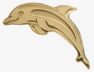 Palau - 2017 - 1 Dollar - Golden Dolphin Small Gold - Dolphin Transparent Image Gold, HD Png Download, Transparent PNG