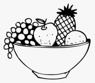 Transparent Apple Clipart Black And White - Simple Drawings Of Fruit Basket, HD Png Download, Transparent PNG