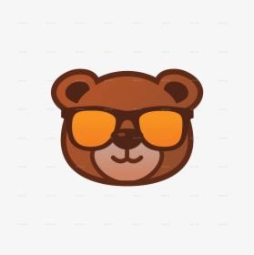 Bear Icon Png -bear Emoticon, Hd Png Download - Cartoon Bear With Sunglasses, Transparent Png, Transparent PNG