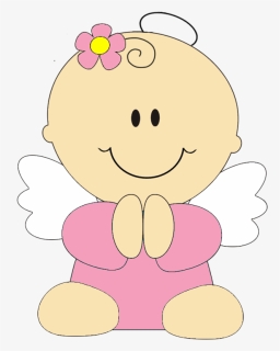 Transparent Baby Angel Png - Angelitos Caricatura Para Bautizo De Niña, Png Download, Transparent PNG