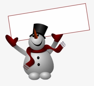 Snowman Png Image Clipart - Snowman With Sign Png, Transparent Png, Transparent PNG