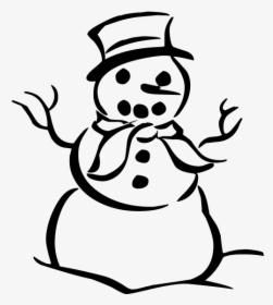 Free Black And White Snowman Png - Transparent Black And White Snowman, Png Download, Transparent PNG