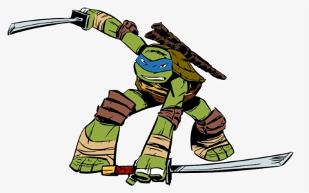 Teenage Mutant Ninja Turtle Leonardo Cartoon, HD Png Download, Transparent PNG