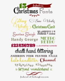 15 Free Christmas Fonts - Fun Christmas Fonts, HD Png Download, Transparent PNG