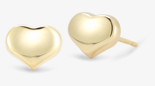 Gold Small Heart Earrings, HD Png Download, Transparent PNG