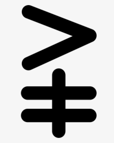 Greater Than Or Not Equal Mathematical Symbol - Cross, HD Png Download, Transparent PNG