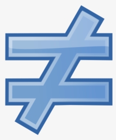 Equal Symbol Png - Not Equal Sign Blue, Transparent Png, Transparent PNG
