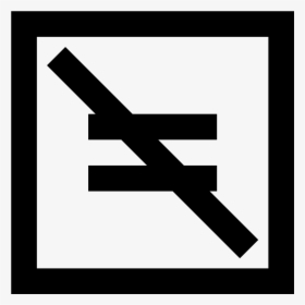 Not Equal Symbol For Kids - Icon, HD Png Download, Transparent PNG