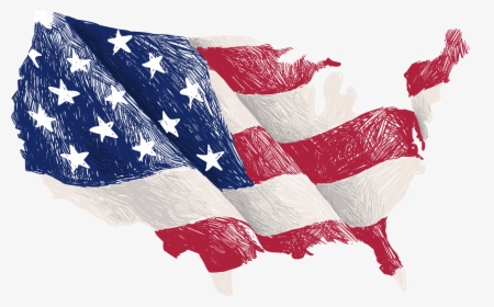 Flag Of The United States Map - Painted American Flag Png, Transparent Png, Transparent PNG